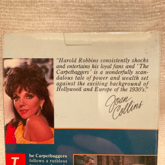 The Carpetbaggers VHS Tape Harold Robbins Blockbuster Video READ - Picture 9 of 10